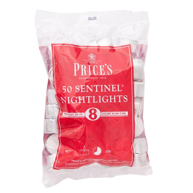 Price’s Candles 8 Hour Sentinel Nightlights, 50 Per Pack