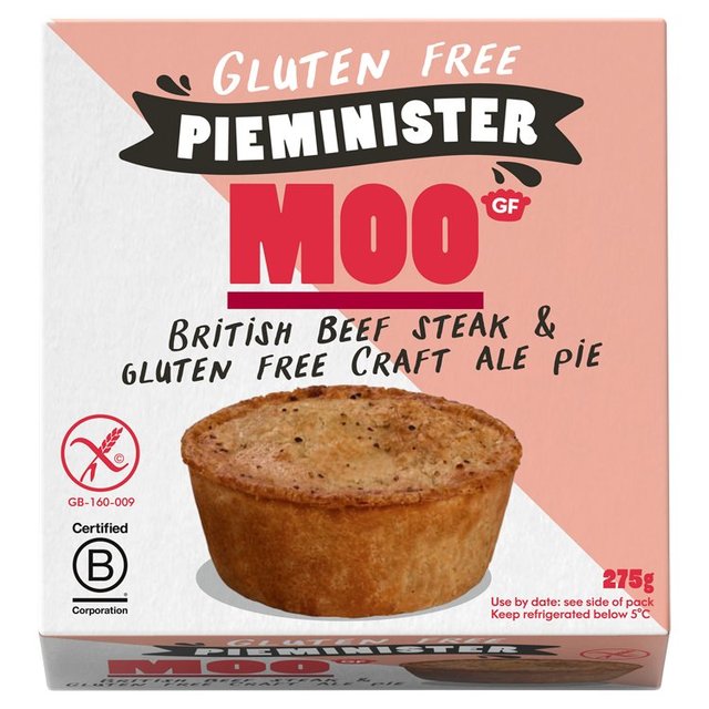 Pieminister Moo Beef Steak & Gluten Free Ale Pie, 275g