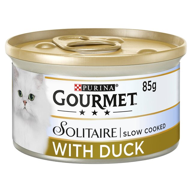 Gourmet Solitaire Tinned Cat Food With Duck, 85g