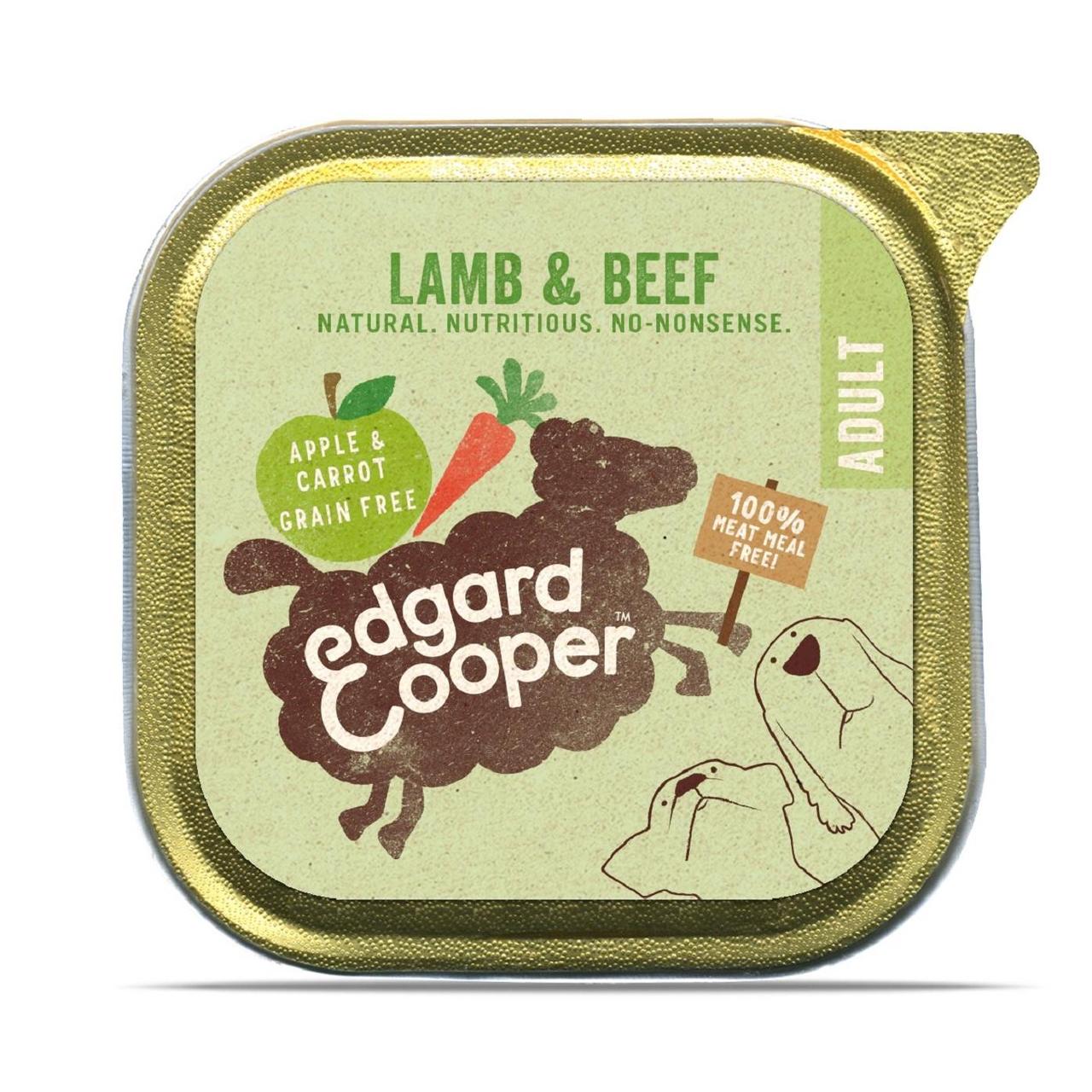 An image of Edgard & Cooper Dog Cup Adult Lamb, Beef, Carrots and Apples