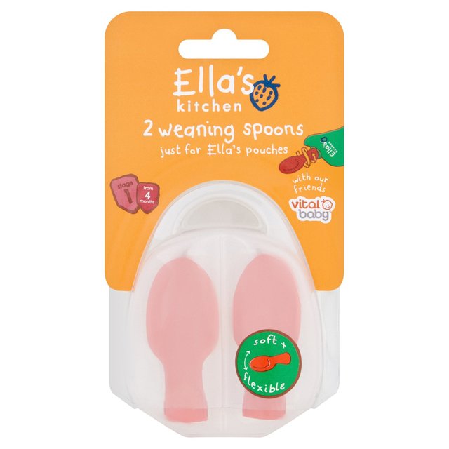 Vital Baby Ella’s Kitchen Weaning Spoon Tips, 2 Per Pack