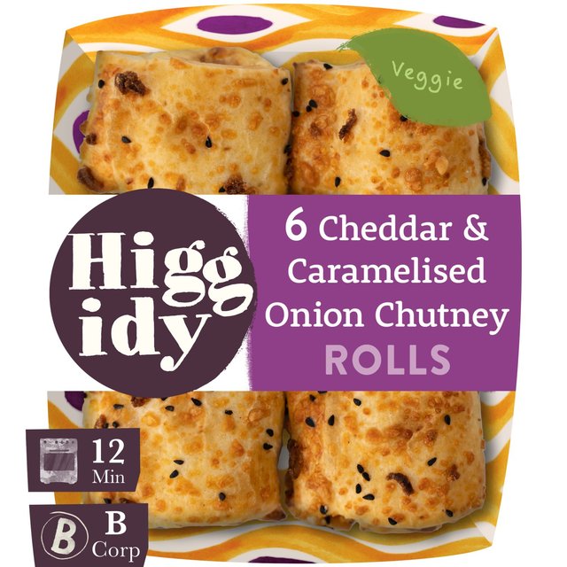 Higgidy Cheddar & Onion Chutney Veggie Rolls, 160g