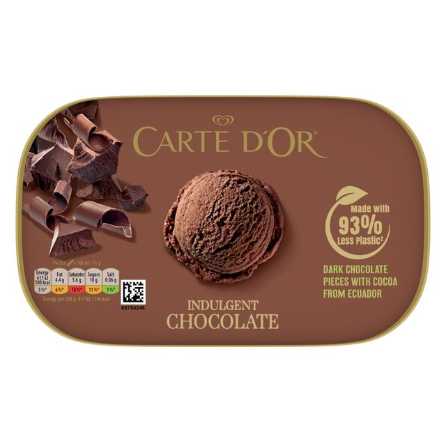 Carte D’or Classics Indulgent Chocolate Ice Cream Dessert Tub, 900ml