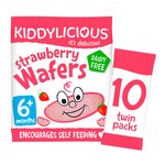 Kiddylicious Wafers, strawberry, baby snack, 6months+, multipack