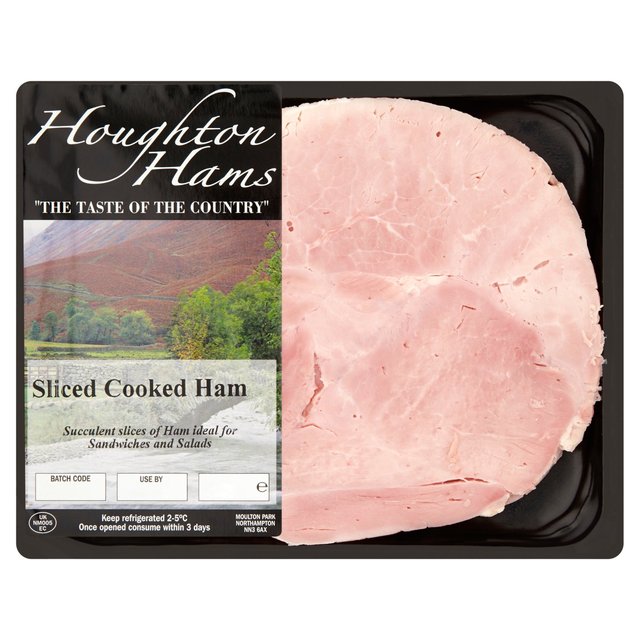 Houghton Sliced Plain Cooked Ham, 250g