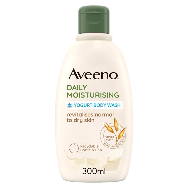 Aveeno Daily Moisturising Yogurt Body Wash Vanilla and Oat Scented, 300ml