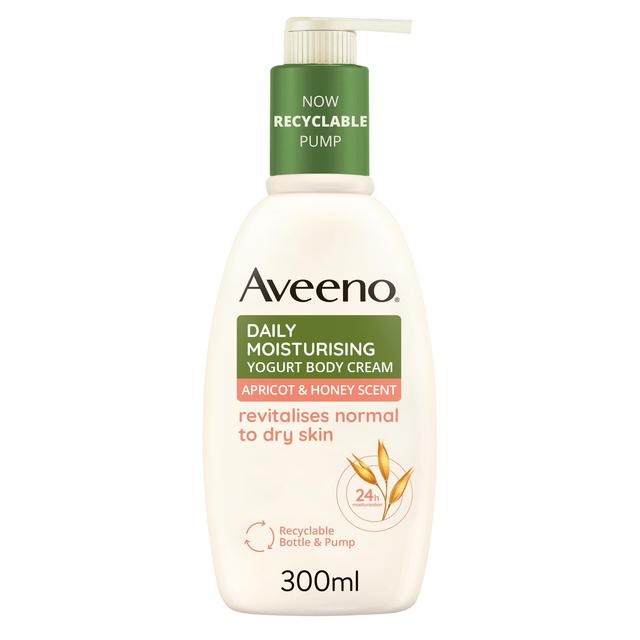 Aveeno Daily Moisturising Yogurt Body Wash Apricot & Honey Scented, 300ml