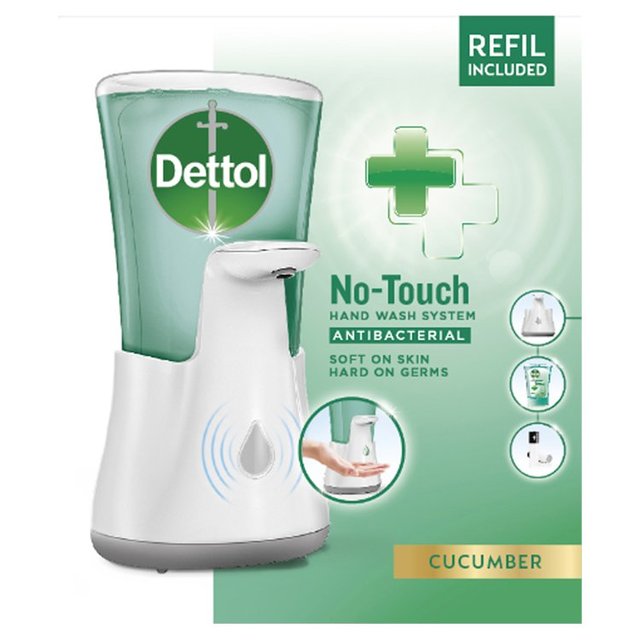 Dettol No-Touch Antibacterial Hand Wash System Hydrating Cucumber Splash, 250ml