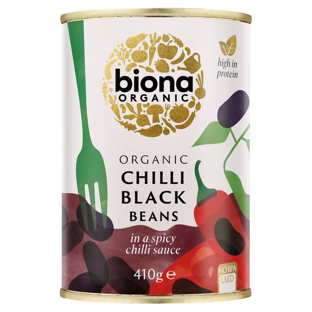 Biona Organic Chilli Black Beans, 410g
