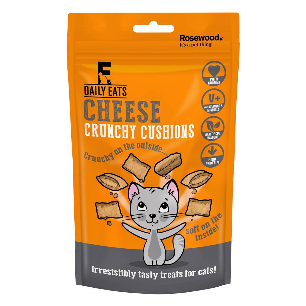 An image of Rosewood Leaps & Bounds Crunchy Cheese Cushions for Cats