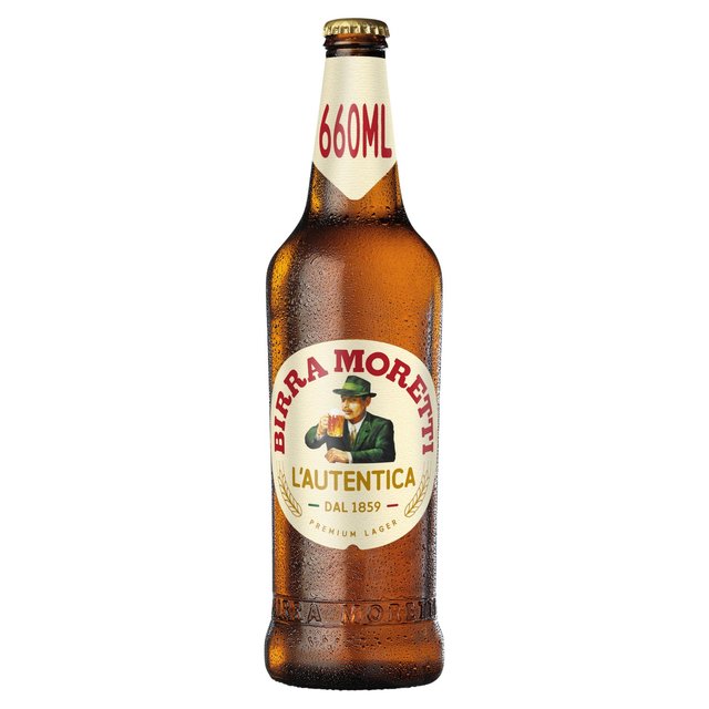 Birra Moretti Lager Beer Bottle, 660ml