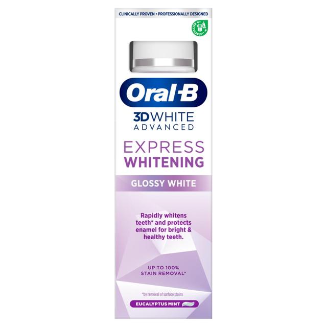 Oral-B 3D White Express Whitening Gloss Toothpaste, 75ml