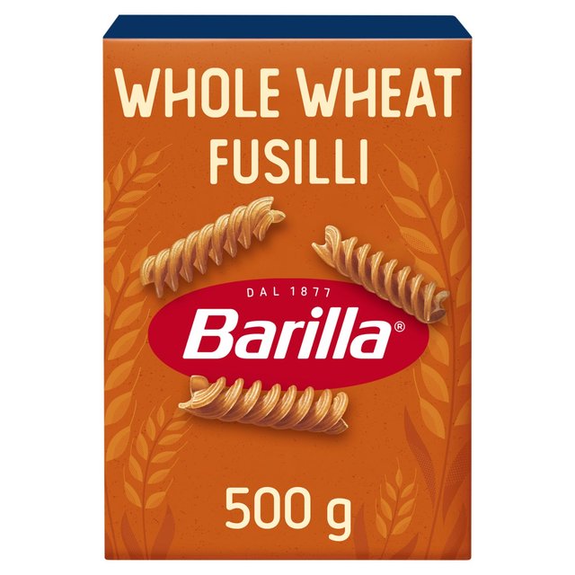 Barilla Whole Wheat Pasta Fusilli Wholegrain Pasta, 500g