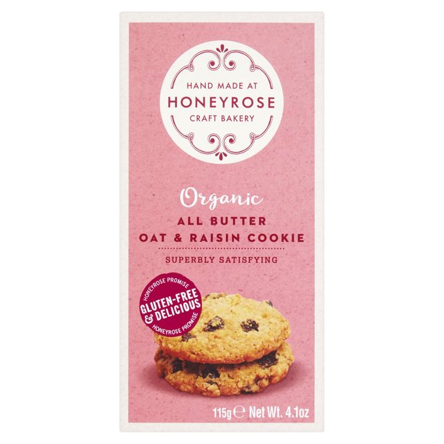 Honeyrose All Butter Oat & Raisin Cookies, 115g