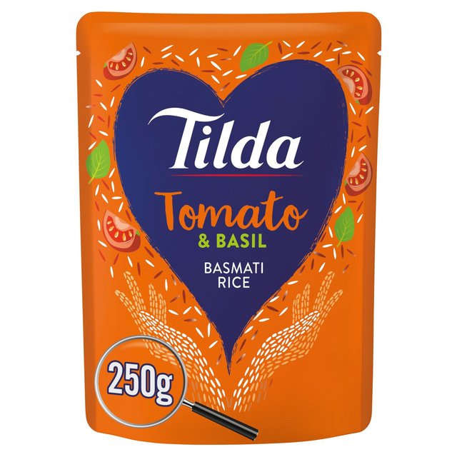 Tilda Microwave Tomato and Basil Basmati Rice, 250g