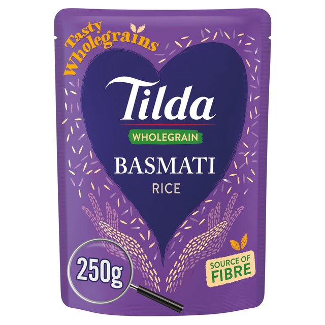Tilda Microwave Wholegrain Basmati Rice, 250g