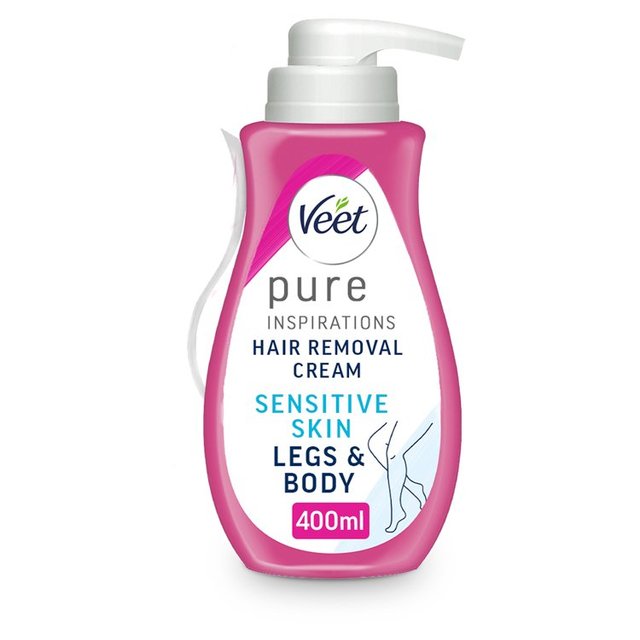 Veet Pure Hair Removal Cream Legs & Body Sensitive, 400ml
