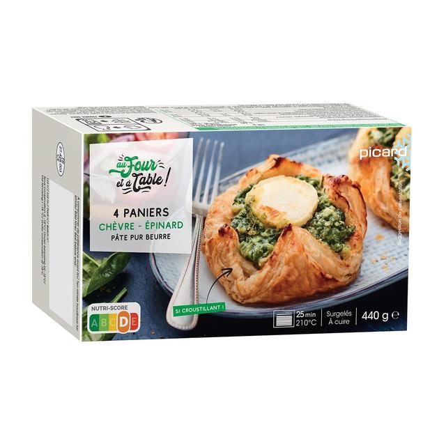 Picard Goats Cheese & Spinach Pastries, 4 x 110g