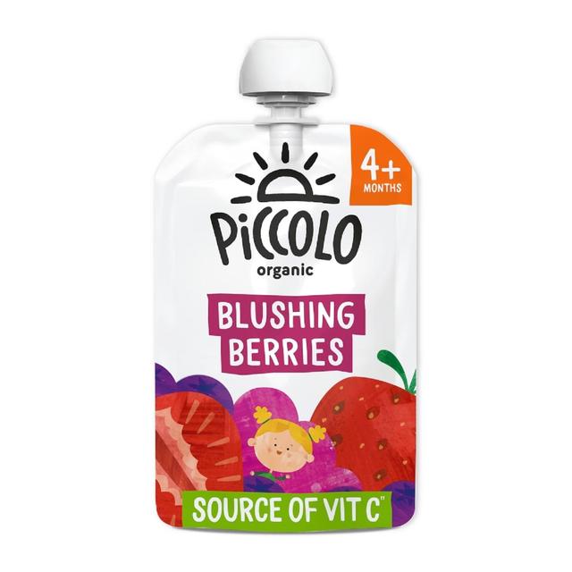 Piccolo Blushing Berries, Pear & Banana Organic Pouch, 4 Mths+, 100g