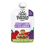 Piccolo Roast Lamb Dinner & Vegetables Organic Pouch, 7 mths+