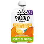 Piccolo Butternut Squash Organic Mac & Cheese Pouch, 7 mths+