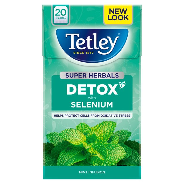 Tetley Super Mint Detox Tea Bags, 20 Per Pack