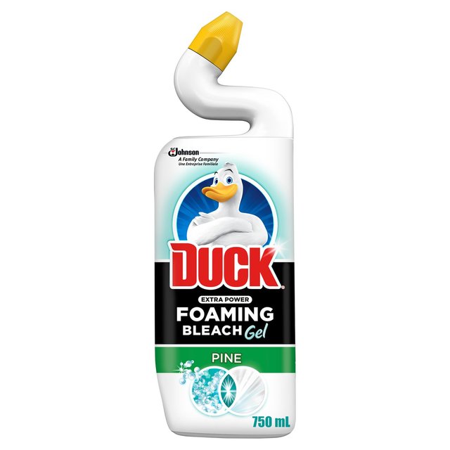 Duck Foaming Bleach Gel Toilet Liquid Cleaner Pine, 750ml