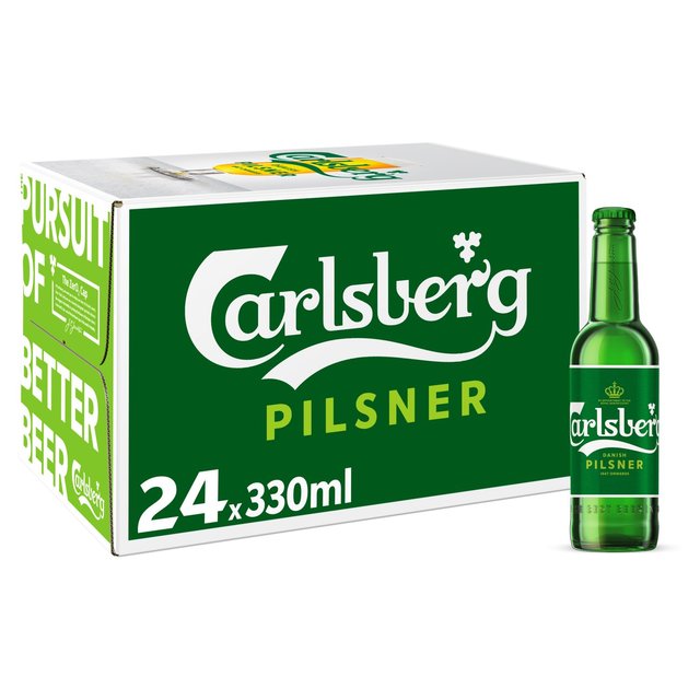 Carlsberg Lager Beer Bottles, 24 x 330ml