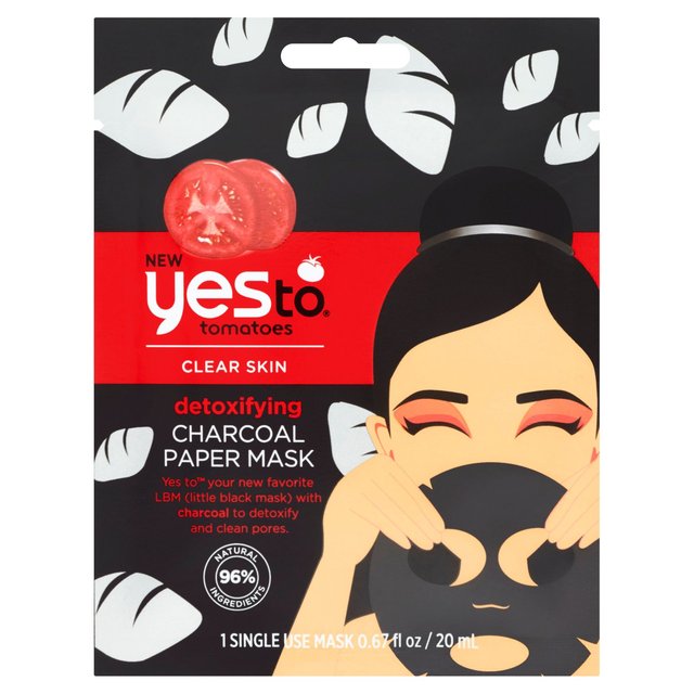 Yes To Tomatoes Detoxifying Charcoal Sheet Face Mask 20ml