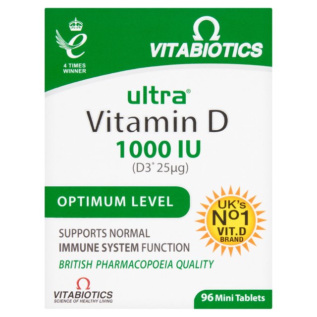 Vitabiotics Ultra Vitamin D Tablets 1000 IU, 96 Per Pack