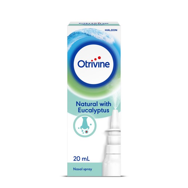 Otrivine Natural Nasal Spray With Eucalyptus Steroid Free & Vegan, 20ml