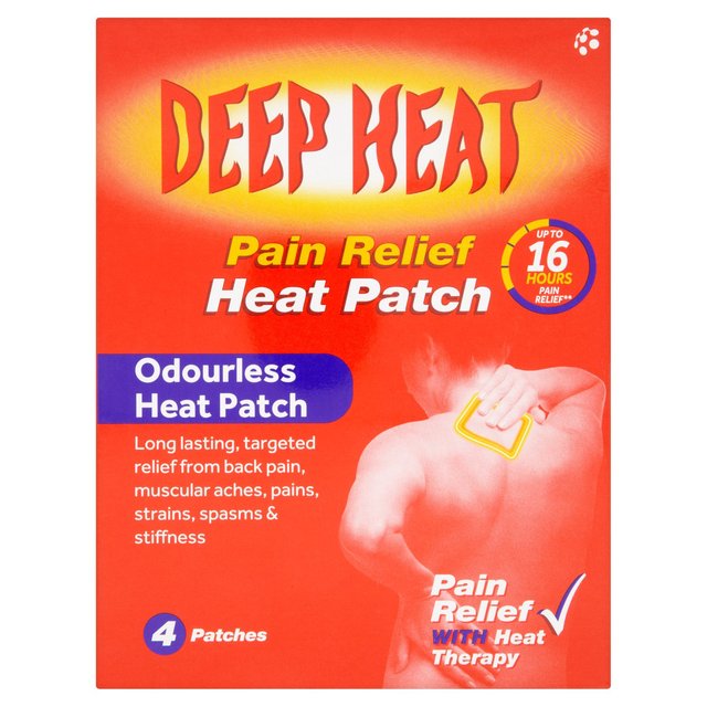 Deep Heat Pain Relief Heat Patches, 4 Per Pack