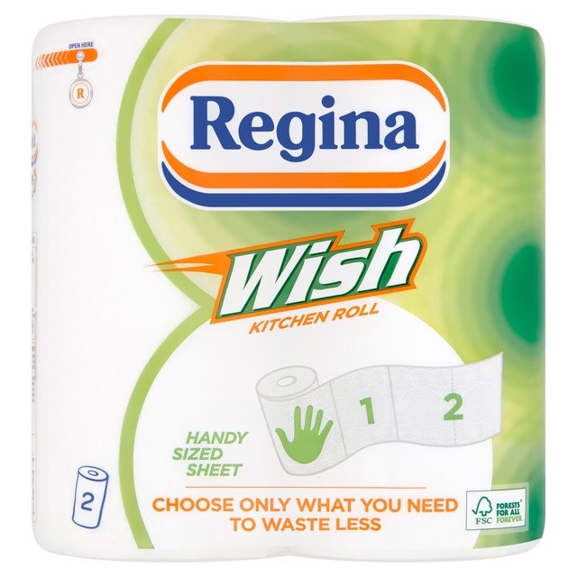 Regina Wish Kitchen Roll, 2 per Pack