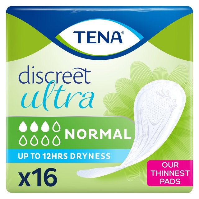 Tena Lady Discreet Incontinence Pads, 16 per Pack