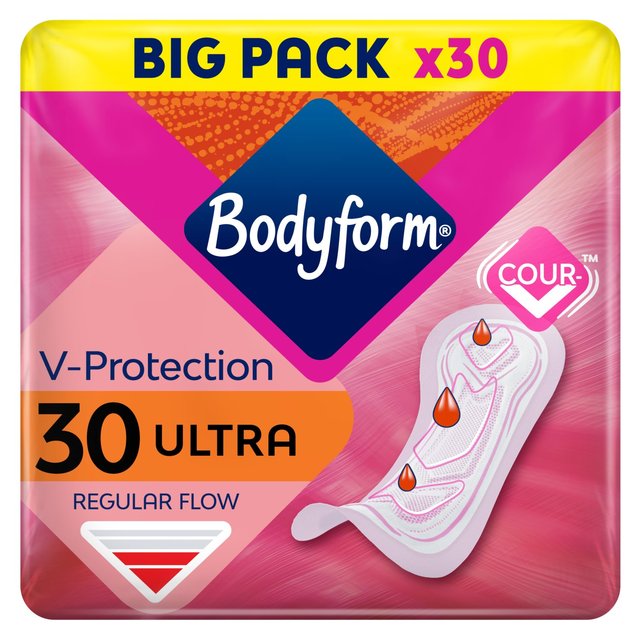 Bodyform Cour-V Ultra Normal Sanitary Towels, 30 Per Pack