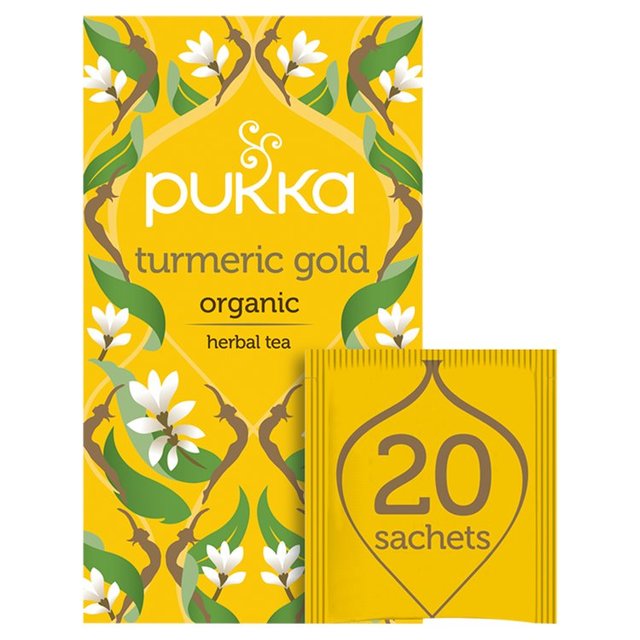 Pukka Tea Turmeric Gold Tea Bags, 20 Per Pack