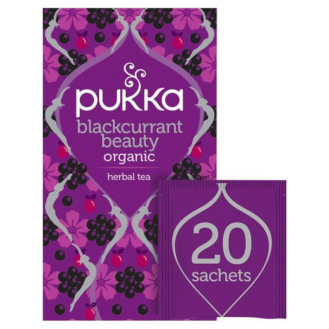 Pukka Tea Blackcurrant Beauty Tea Bags, 20 Per Pack
