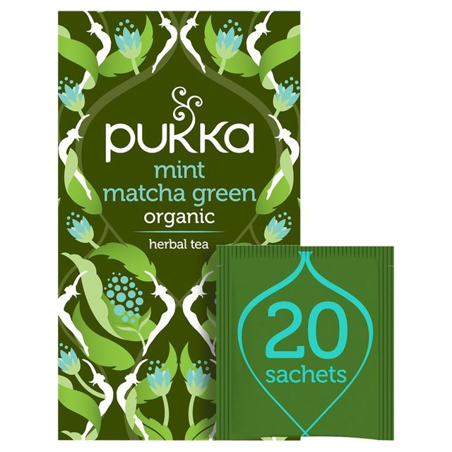Pukka Tea Mint Matcha Green Tea Bags, 20 Per Pack
