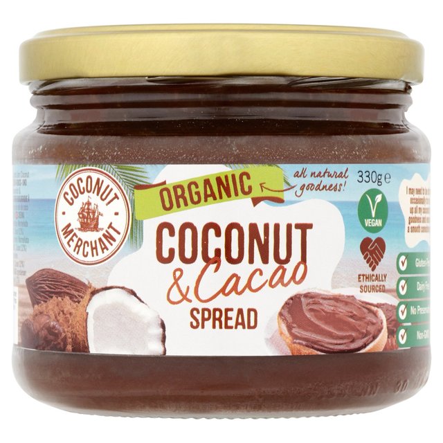 Coconut Merchant Organic Coconut Spread With Cacao, 330g