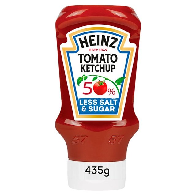 Heinz Tomato Ketchup 50% Less Sugar & Salt, 435g