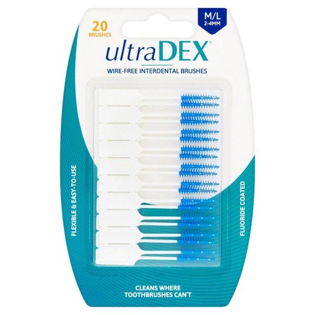 UltraDEX Wire-Free Interdental Brush Medium/Large, 20 Per Pack