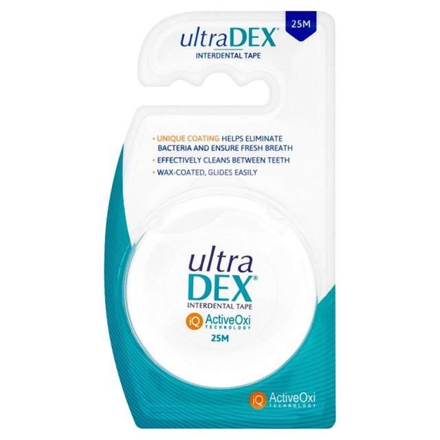 UltraDEX Anti-Bacterial Coated Interdental Tape, 20 per Pack