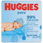 Huggies Pure 99% Water Baby Wipes, Jumbo+ Pack