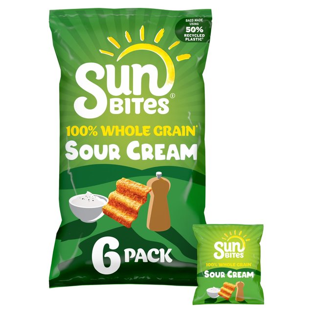 SunBites Sour Cream & Pepper Multigrain Multipack Snacks, 6 per Pack
