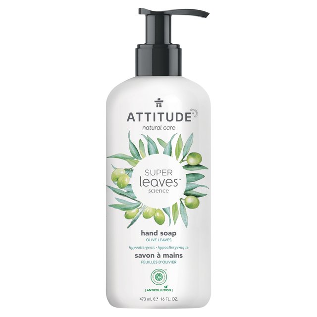 Attitude Super Leaves Hand Soap Olive Leaves & Grape Seed Oil, 473ml