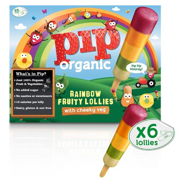 Pip Organic Rainbow Fruity Organic Lollies With Cheeky Veg, 6 x 40ml