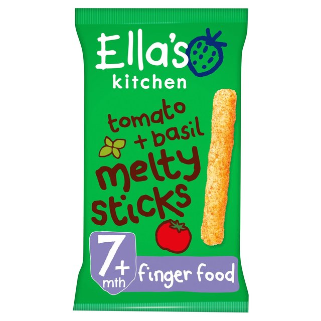 Ella’s Kitchen Tomato and Basil Melty Sticks Baby Snack 7+ Months, 20g