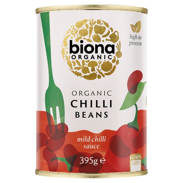 Biona Organic Red Kidney Beans in Chilli Sauce, 400g