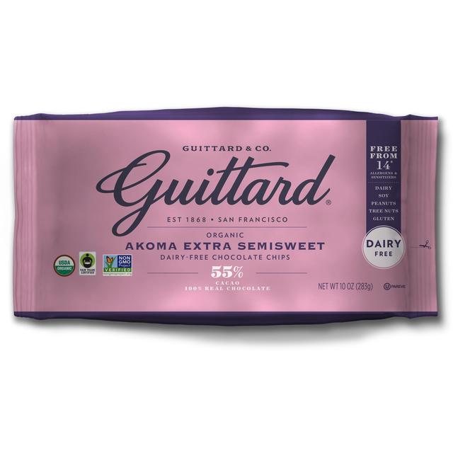 Guittard Gluten Free Fair Trade Akoma Extra Semisweet 55% Cacao Baking Chips, 340g