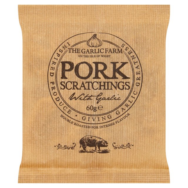 The Garlic Farm Pork Scratchings, 60g
